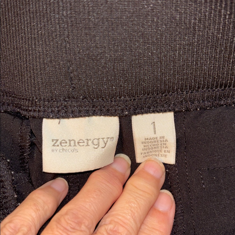 Chico's Zenergy Black Knit Pants - Picture 3 of 3